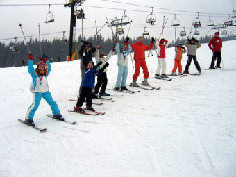 Actieve wintersport in Polen op de heuvels van Zakopane